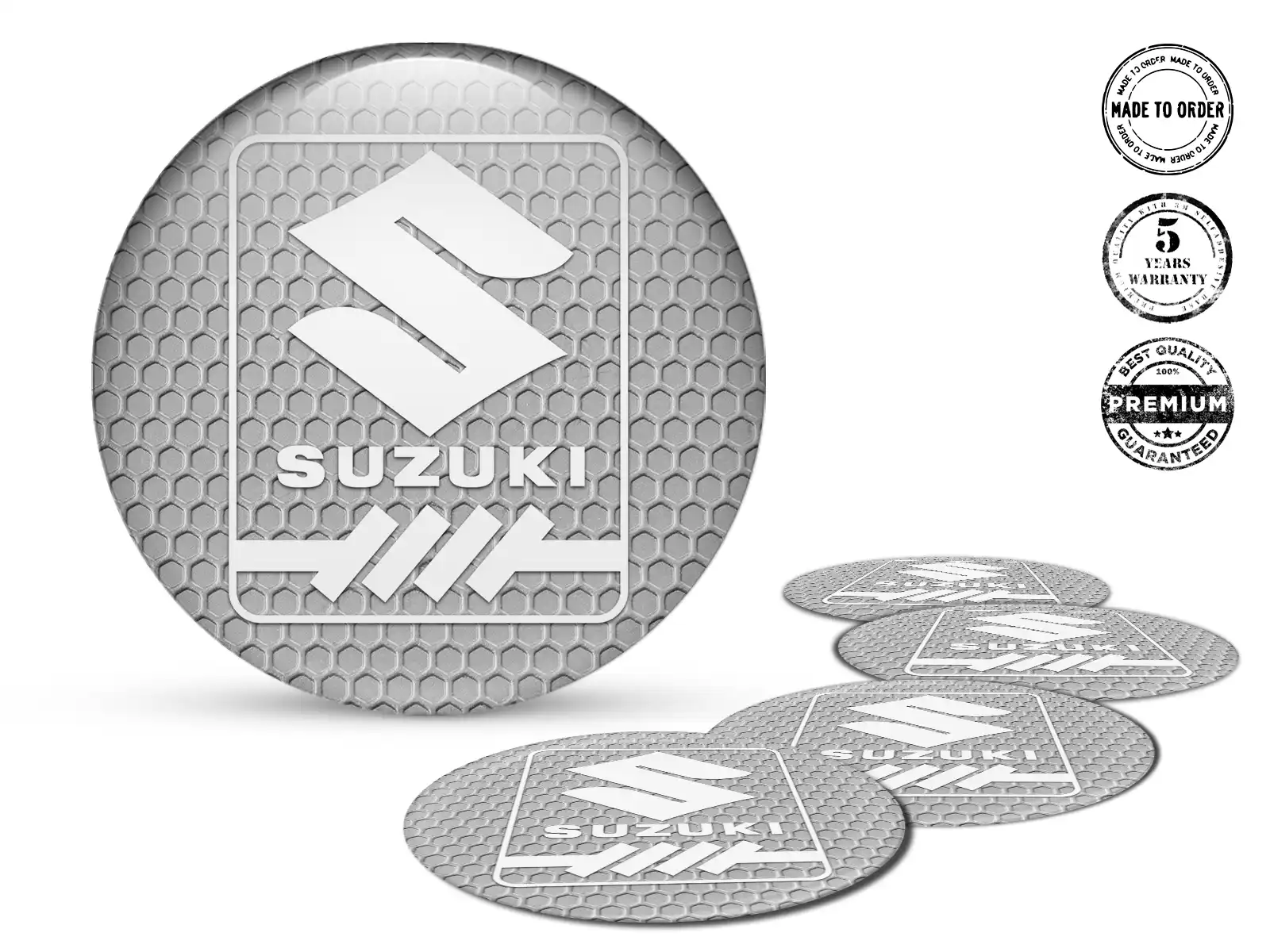 Suzuki Epoxy Dome Stickers Logo Resin Rim Decals